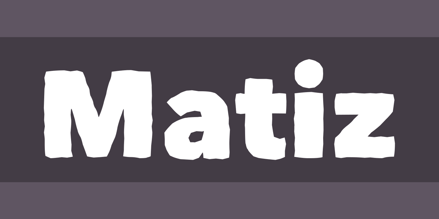 Пример шрифта Matiz Regular